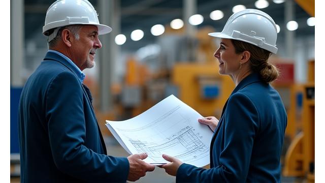 Illustration d'une PME industrielle réorganisée et modernisée.