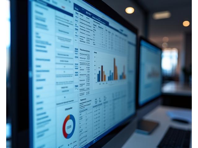 Interface de logiciel de modélisation financière affichant divers templates de business plan et des graphiques. Vue sur un écran d'ordinateur de haute résolution.